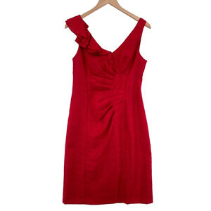Nanette Lepore Red Ruffled Dress